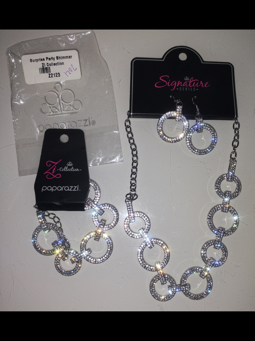 Paparazzi limited ZI COLLECTION Surprise Party Shimmer Necklace/Earring/Bracelet